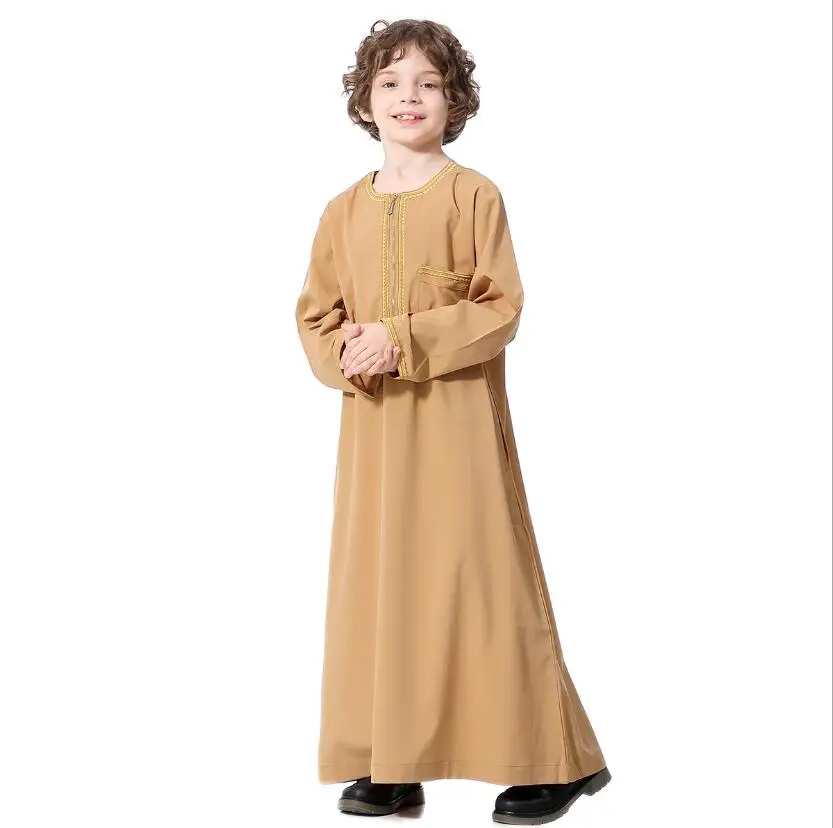Мусульманская одежда для мальчиков в арабском стиле Детская abaya islamic tobe jellaba homme