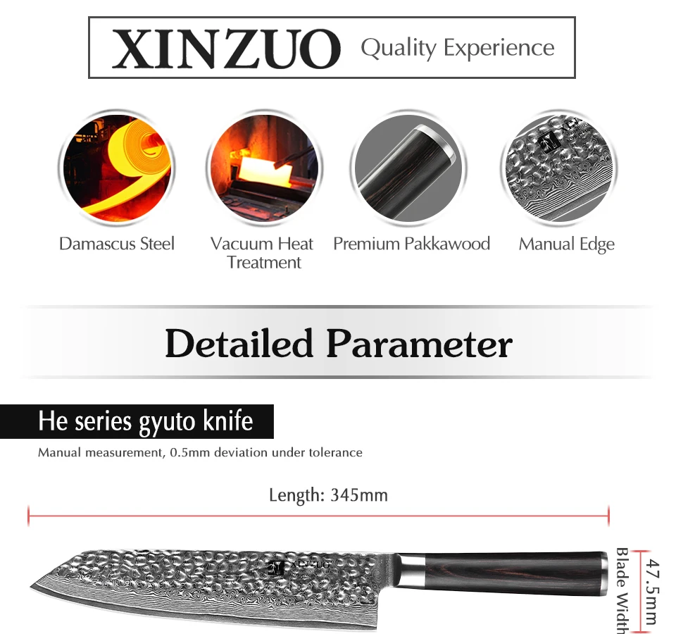 XINZUO 8," дюймовый нож Kiritsuke Gyuto 67 слоев дамасской стали японский VG10 кухонный нож поварские ножи с ручкой Pakkawood