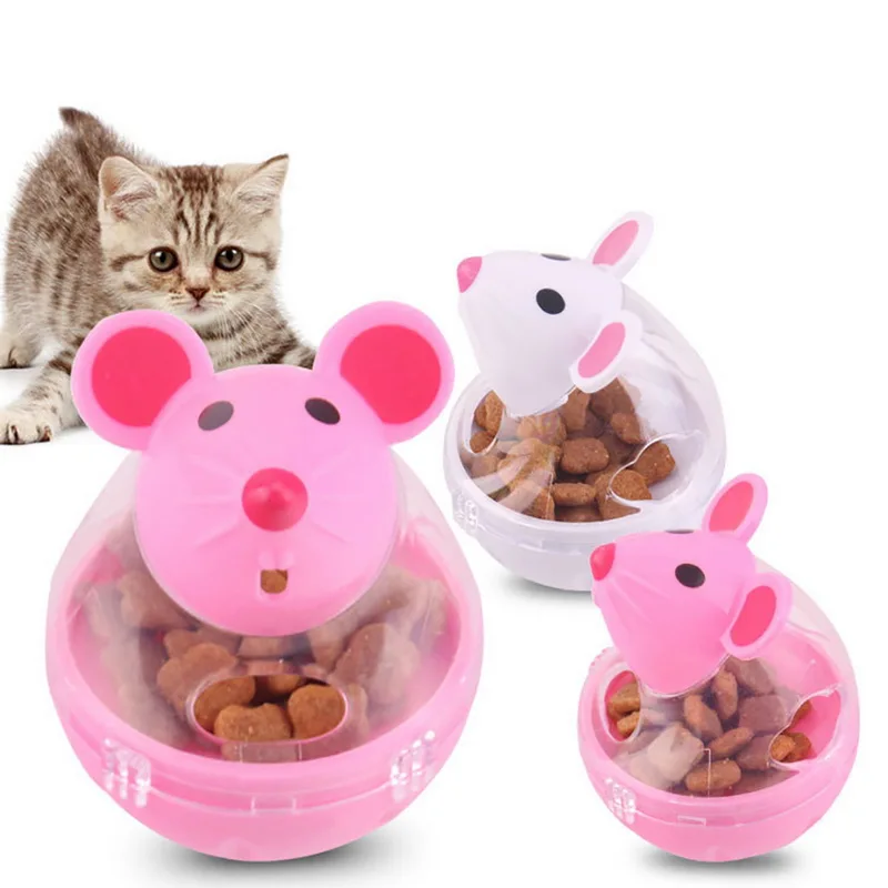 

Кормушка для домашних животных игрушка для кошек, мышь Еда прокатка утечка чаша дозатора игровой тренировочный забавные игрушки для котенк...