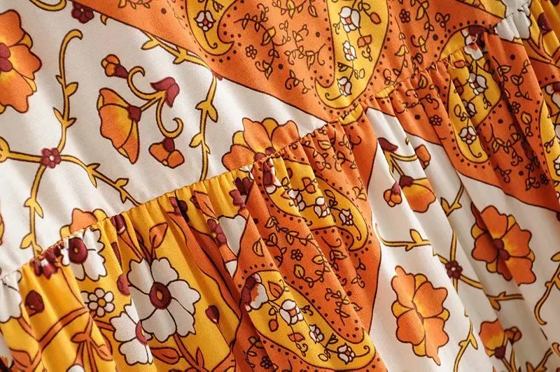 Новинка Женская милая Повседневная плиссированная блузка с цветочным принтом