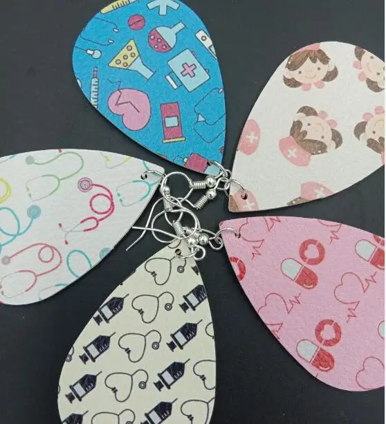 20 новых сережек из искусственной кожи соединитель для женщин в виде листовой