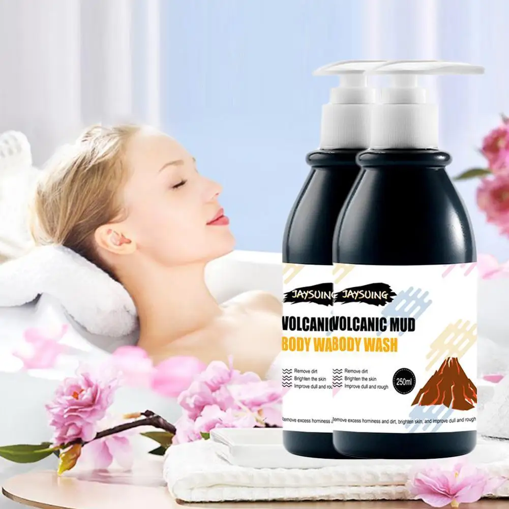 

Volcanic Mud Shower Gel Whole Body Wash Fast Whitening Deep Clean Skin Mild Moisturizing Exfoliating Body Cares Bathing Utensils