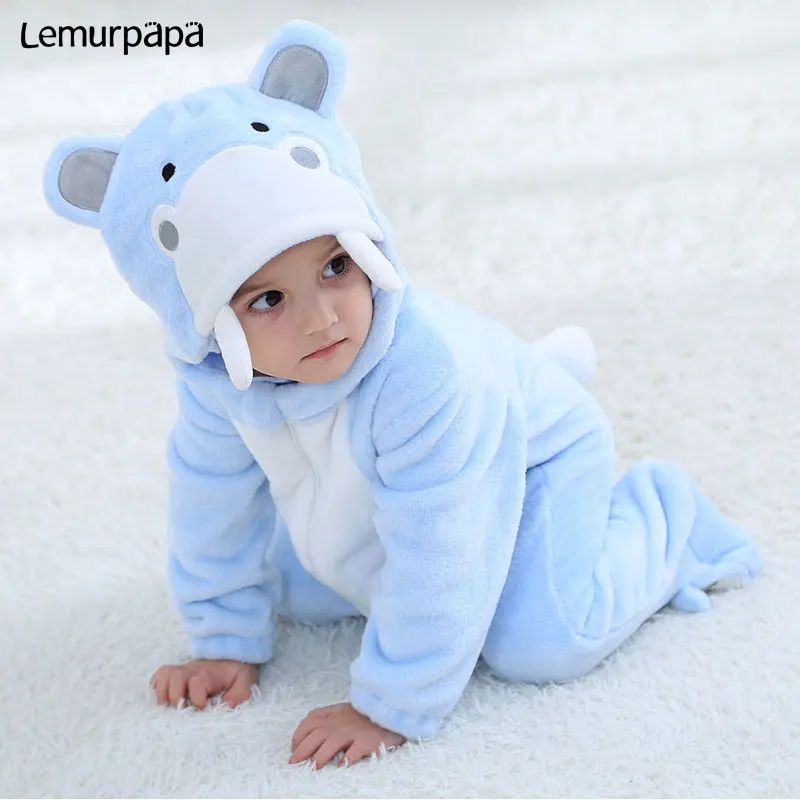 Комбинезон для детей в виде животных Очаровательная толстовка с капюшоном