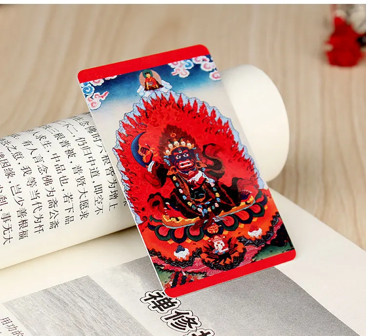 Тибетский Буддизм черная мантия Diamond защита статуя Будды карта амулет|Упаковка и