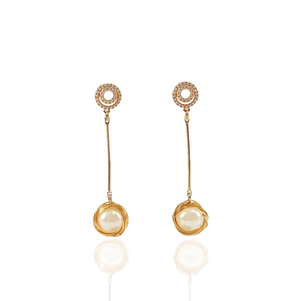 

LANFLORA новые циркониевые женские длинные жемчужные серьги ручной работы с кисточками для девушки подарок на день рождения классические опто...