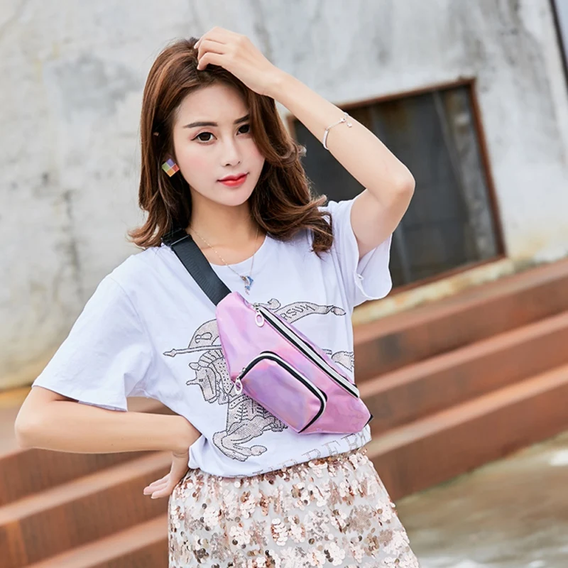 Купите 1 и получите 2 голографические поясные сумки кошелек Женская поясная сумка