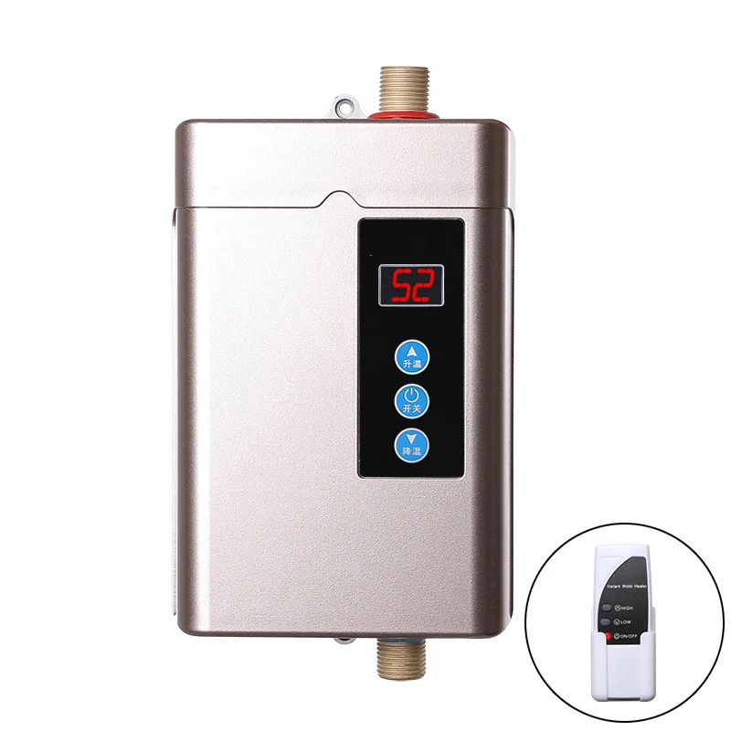 

A08-AA Electric Water Heater Instant Tankless Water Heater 3000/4000W 110V/220V Heating Shower 4 Gear Temperature Adjustment EA