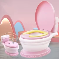 baby potty toilet bowl training toilet seat childrens pot kids bedpan portable urinal comfortable backrest cartoon cute
