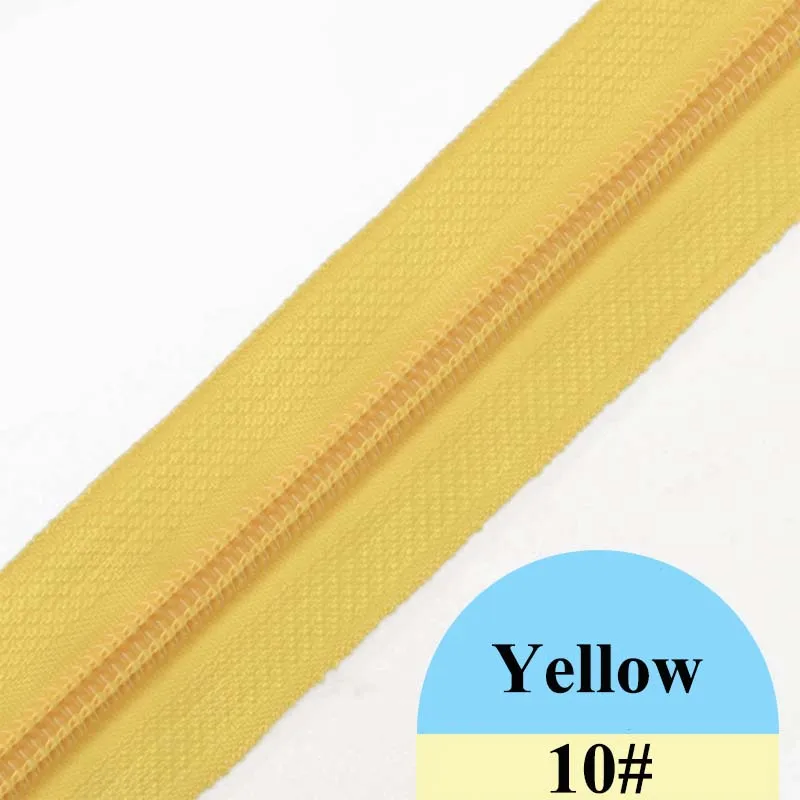 Yellow Meetee 5# разъемная застежка-молния 5/10 метров застежка-молния нейлона+ тянуть ползунки для домашнего текстиля багаж для одежды сумки Стёганое одеяло чехол на молнии Швейные аксессуары AP672 - Цвет: Yellow