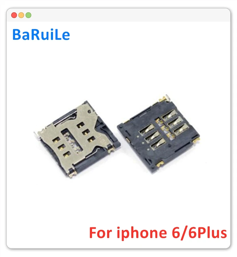 BaRuiLe 20 шт. лоток sim карты слот Разъем для iPhone 6 Plus 7 8 7P 5S X внутренний микро сим