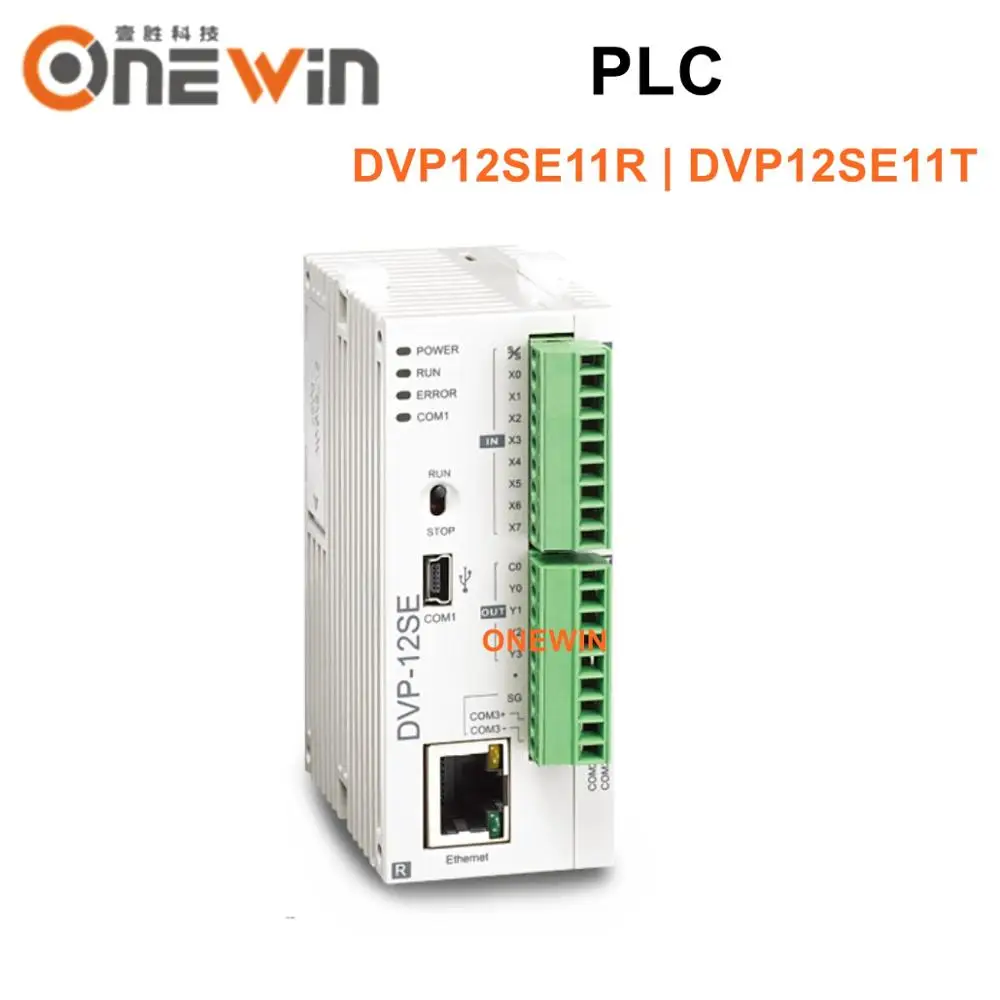 DVP12SE11R DVP12SE11T 24VDC Delta PLC 8DI 4DO support Ethernet MODBUS TCP