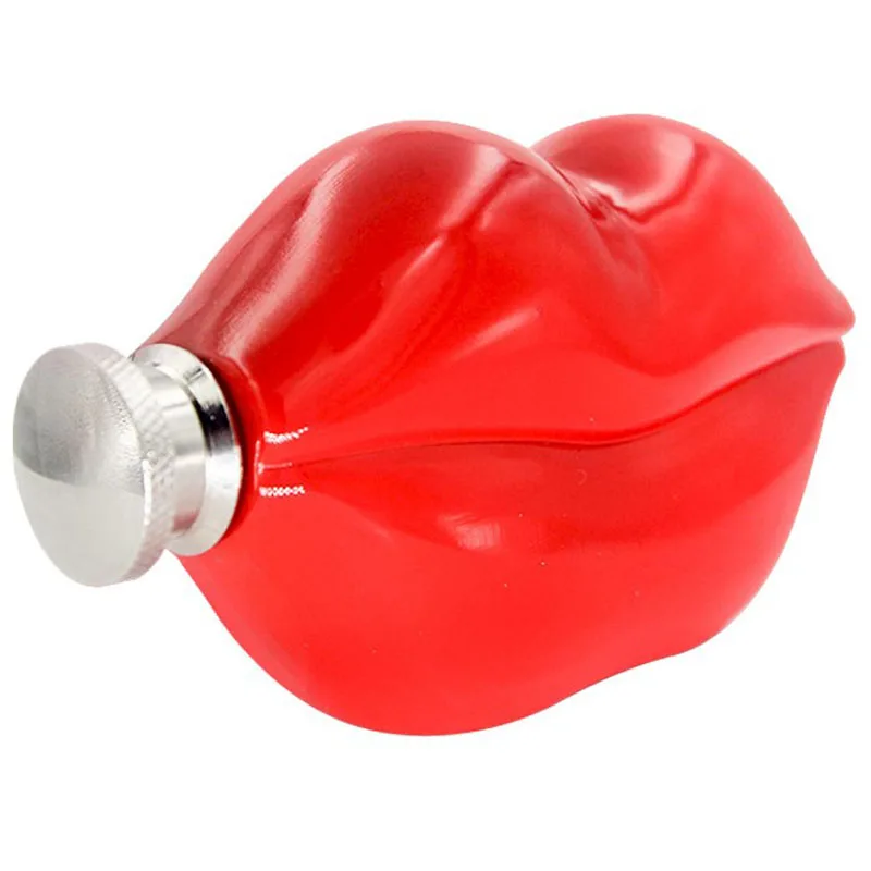 Hipflask карманная Бутылка для виски, ликера, вина, Очаровательная фляжка для губ, фляжка из нержавеющей стали, 5 унций, красная банка для виски и фляжка, набор воронки, подарок