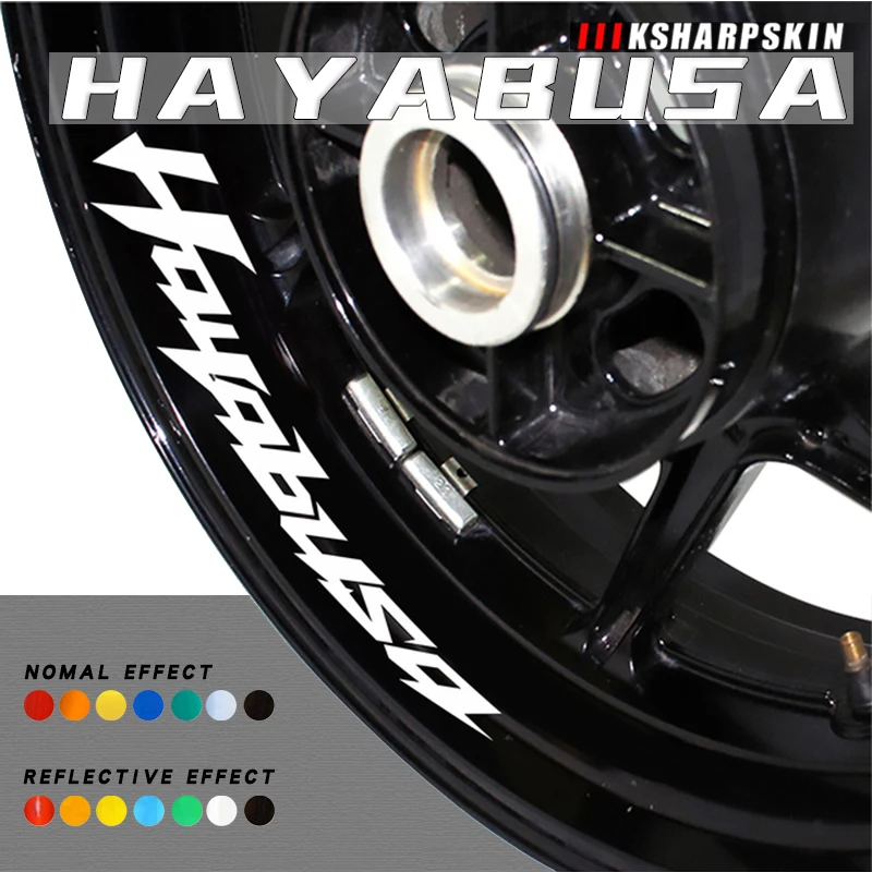 

Motorcycle wheel decoration logo stickers inner ring night reflective decals safety reminder film for SUZUKI HAYABUSA hayabusa