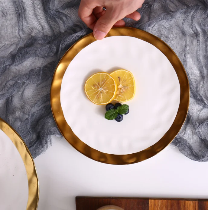 Европейский матовый эскиз Пномпень Керамическая Посуда Западная тарелка для