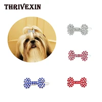 fashion rhinestone dog hair clip bone pet accessories pet supplies long haired dogs hair bows clips hairpin for small dog puppy