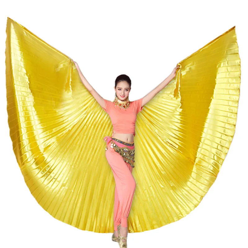 Новый стиль профессиональные крылья для танца живота Исиды золотые серебряные