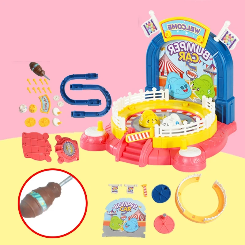 

3D DIY Funny Amusement Park Gear Building Blocks Bumper Car Sets Model Puzzle Game Educational Toys