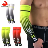 kokossi 2pcs sports arm compression sleeve basketball cycling arm warmer summer running uv protection volleyball sunscreen bands
