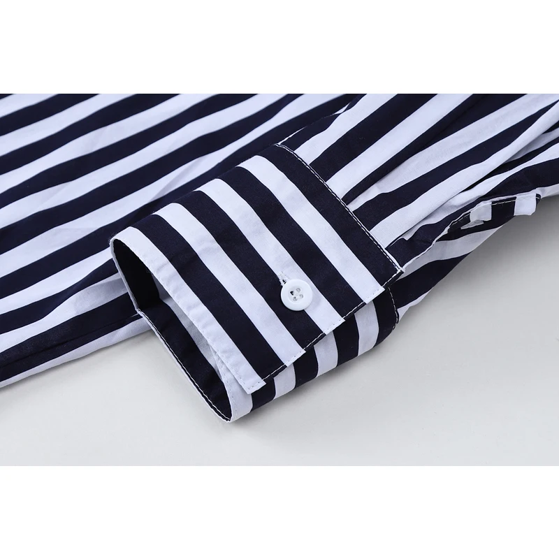 

Striped Shirt Dress Women With Shawl Long Sleeve Lapel Korean Casual Office Ladies Vestidos Female 2021 Loose Straight Frocks