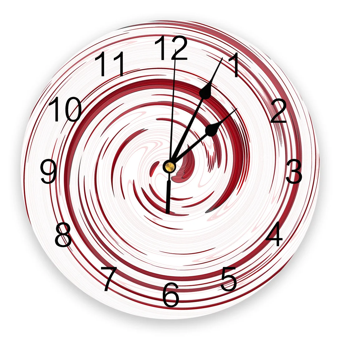 

Настенные часы с абстрактным крутящимся кольцом, красные настенные часы, украшение для гостиной, цифровые настенные часы, Современный худо...