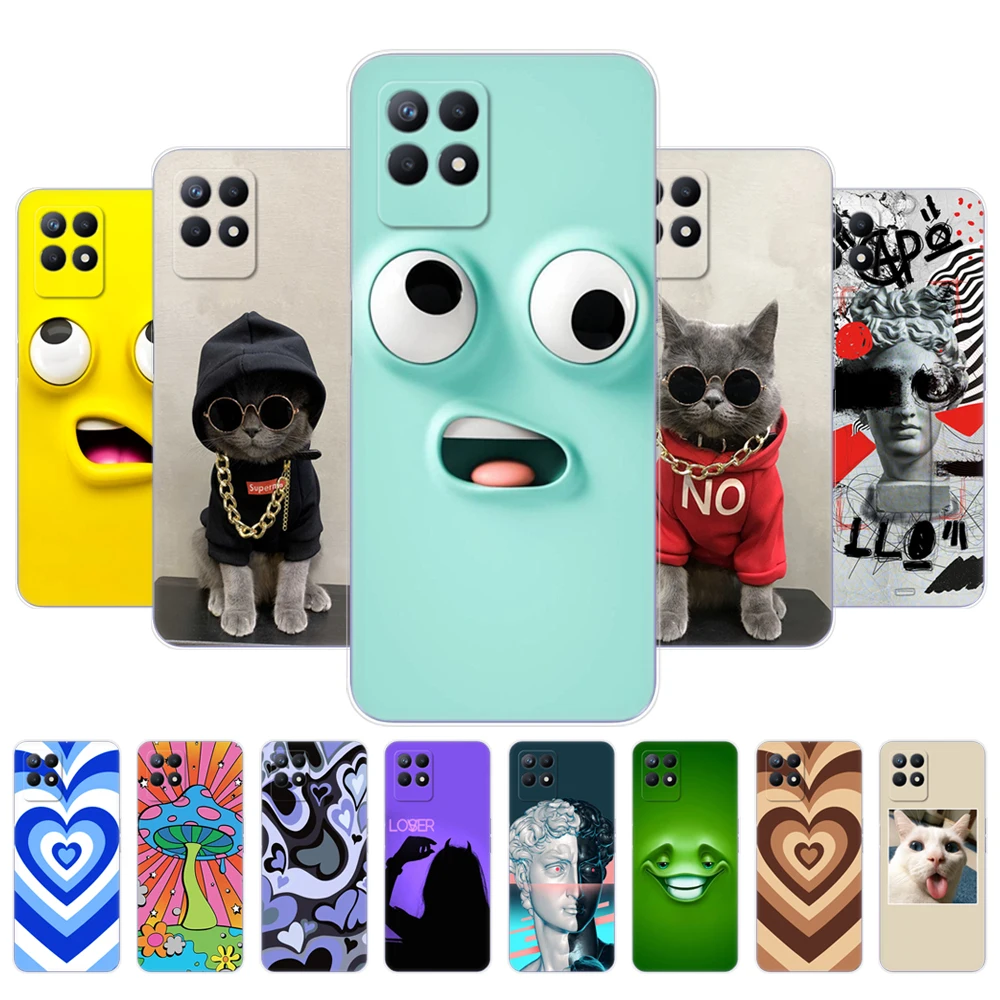 for realme 8i case 6 6inch silicon back cover for oppo realme8i soft case rmx3151 phone case funda bumper tpu coque capa etui free global shipping