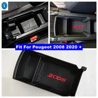 car central armrest storage box for console arm rest tray pallet container fit for peugeot 2008 2020 2022 interior accessories