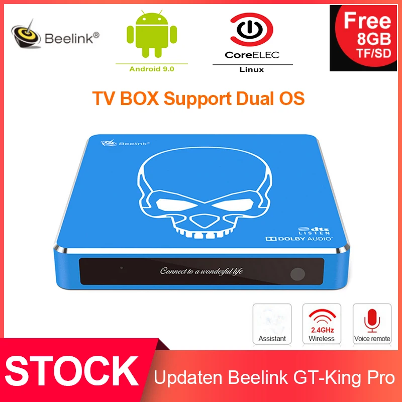Beelink GT King Pro Android 9 0/CoreELEC Linux двойная операционная система HiFi без потерь звук 4K BT4.1