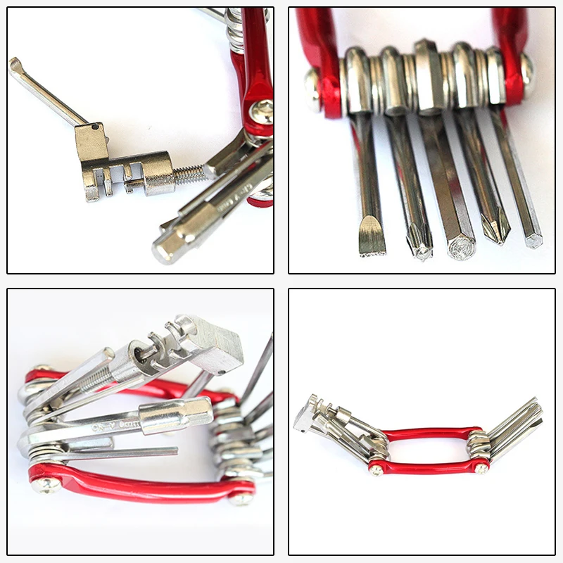 

Bicycle Bike Tools Repairing Set 15 In 1 Bike Repair Tool Kit Wrench Screwdriver Chain Carbon steel bicycle Multifunction Tool