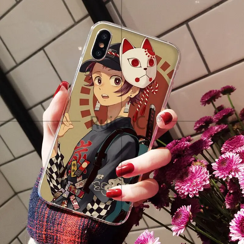 A8 Ruicaica demon slayer аниме ТПУ мягкий силиконовый прозрачный чехол для телефона Apple iPhone 8 7 6 6S Plus X XS MAX 5 5S SE XR чехол - Цвет: A8