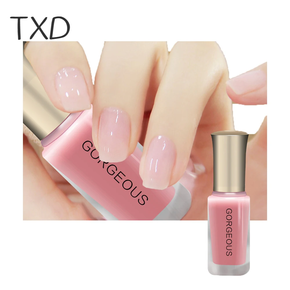 

TXD 10ML Fashion Transparent Full Color Gel Nails Art Polish Reinforcing Stable Vegetable Glue Quick-Drying Easy To Remove