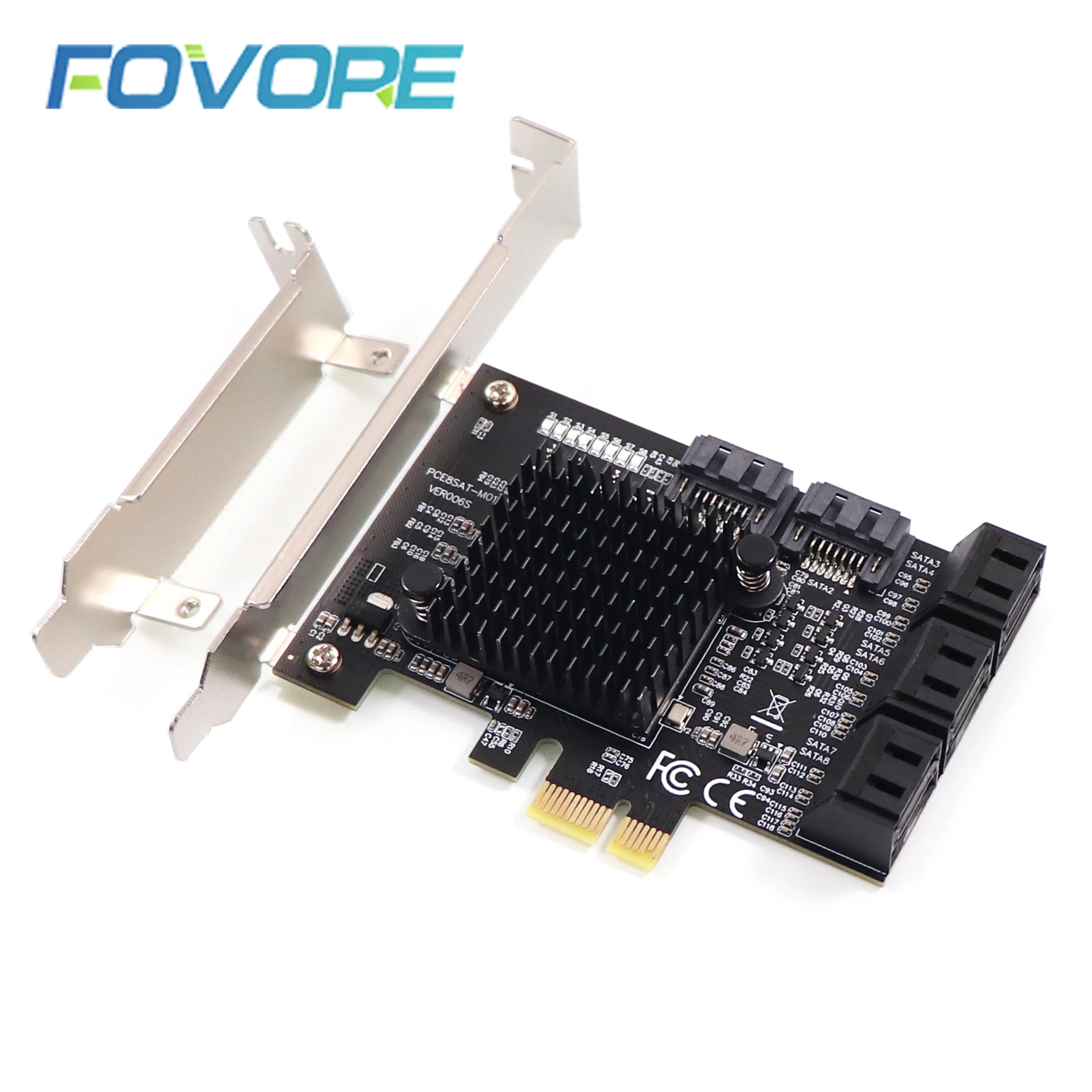 PCIe x1 на 8 портов SATA 3 III 0 адаптер SATA3 PCI-e PCI Экспресс конвертер контроллер Плата