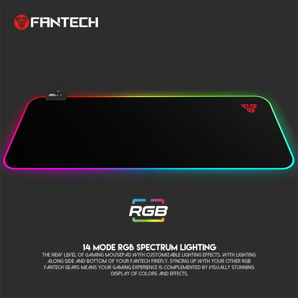 Большой коврик для мыши FANTECH MPR800S профессиональный игровой RGB 80x30x0 04 см с