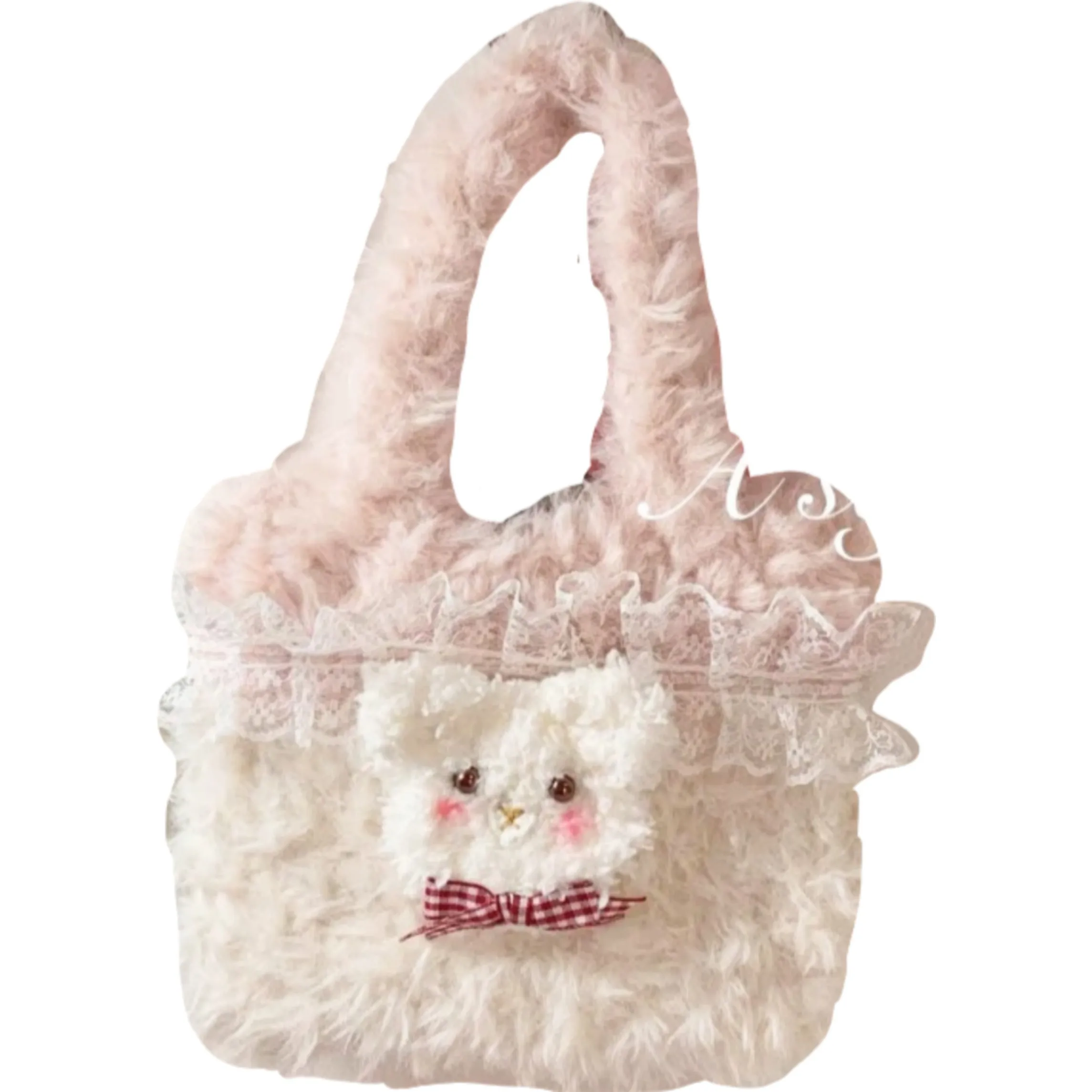 

Bear express soft woven diy material package crafted lace bag handbag