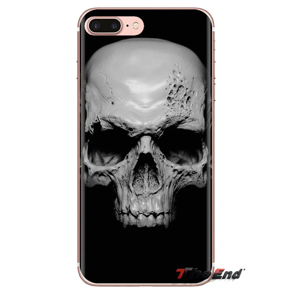 Череп 3d обои Мягкий ТПУ чехол для телефона iPhone XS Max XR X 4 4S 5 5S 5C SE 6 6S 7 8 плюс samsung Galaxy J1