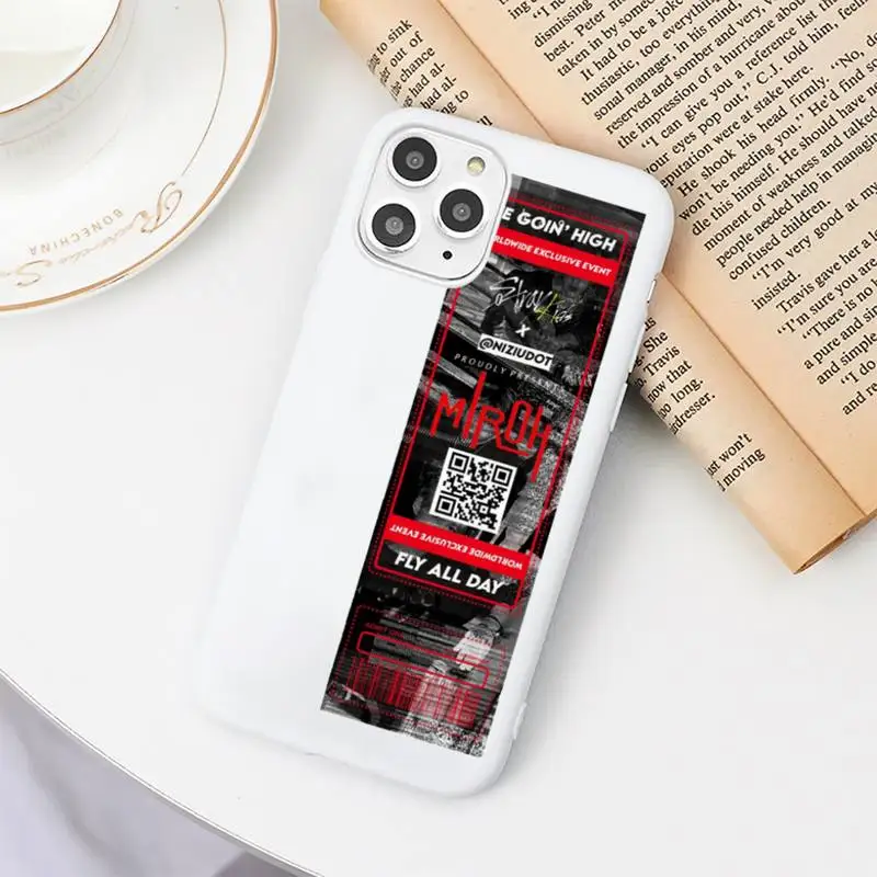 

Stray Kids Air tickets Design Phone Case Candy Color White for iPhone 11 pro XS MAX 8 7 6 6S Plus X 5S SE 2020 XR