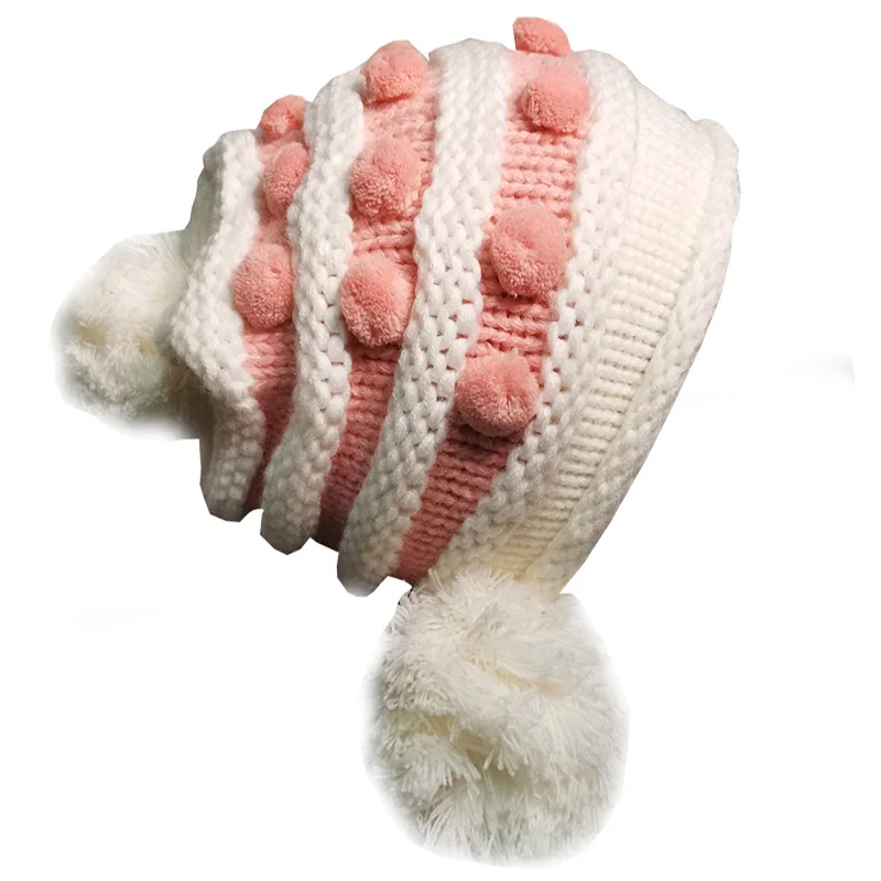 

Winter wool hat warm ear protection children's hat knitted hat fashion hat pile up hat windbreak hat young girl hat student Hat