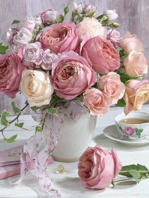 

Evershine 5D DIY Diamond Painting Flower Cross Stitch Kit Mosaic Diamond Embroidery Rose Full Square Drill Home Decoration