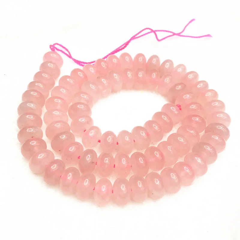 Бусины Из Натурального Розового Кварца 5x8 мм горячая распродажа незакрепленные
