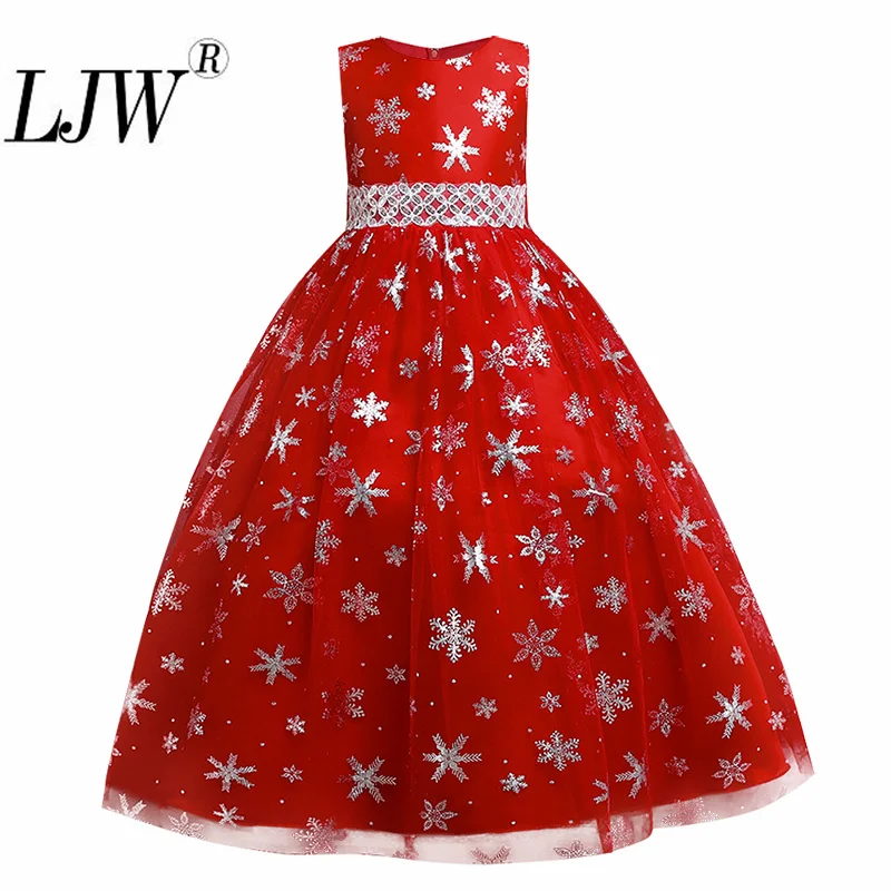 

Christmas Snowflake dress Kids Tutu Princess Party Dress for Girls Elegant dreamy tulle layered dress for 2021 Girls Clothes