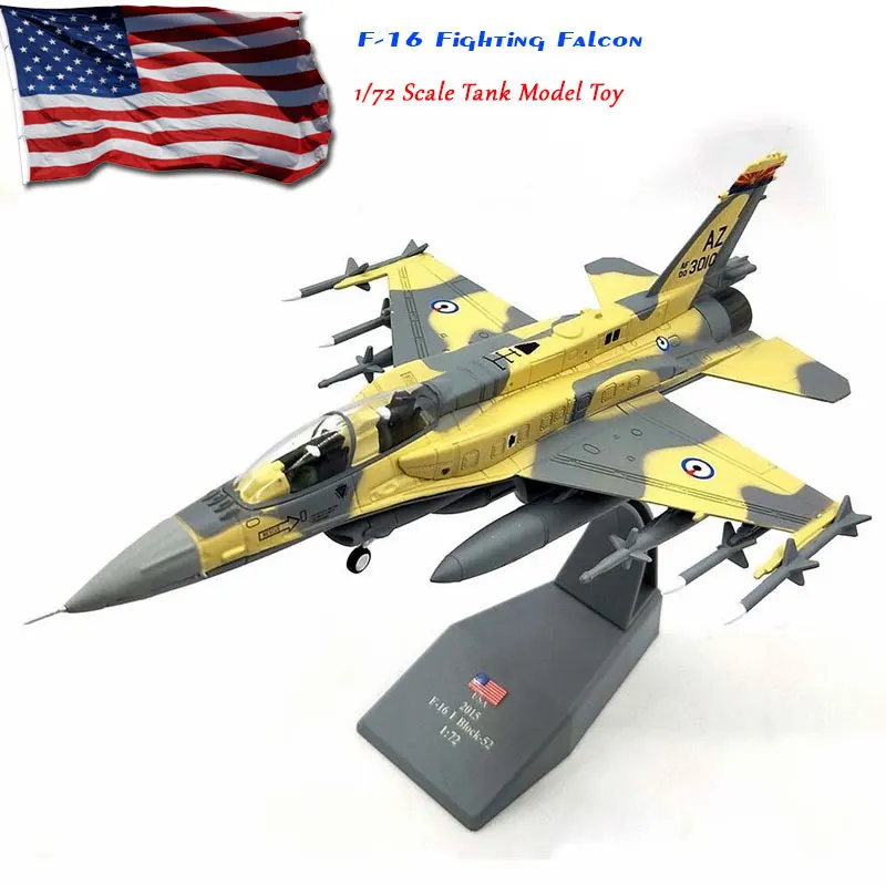 USAF version F16 AMER 1/72 масштаб военная модель игрушки PAF F-16 Block52 F16 истребитель литой металлический самолет модель игрушки для подарка/коллекции/украшения - Цвет: USAF version F16