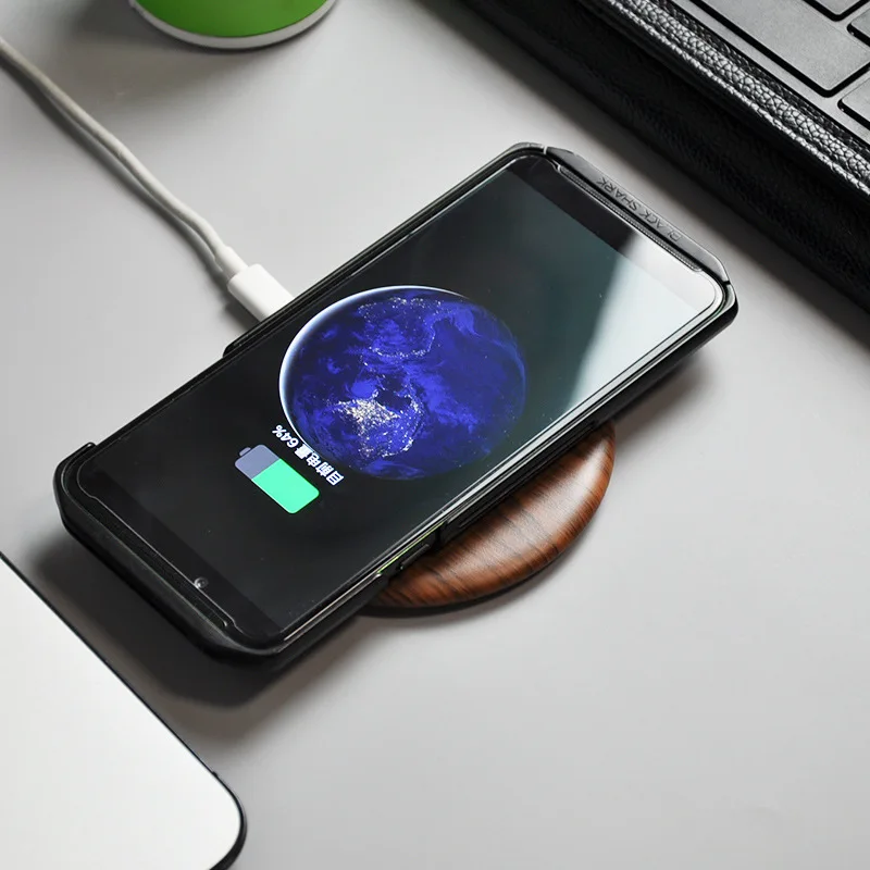 Беспроводное зарядное устройство 15 Вт Qi для iPhone 8 X XS MAX деревянное ультратонкое