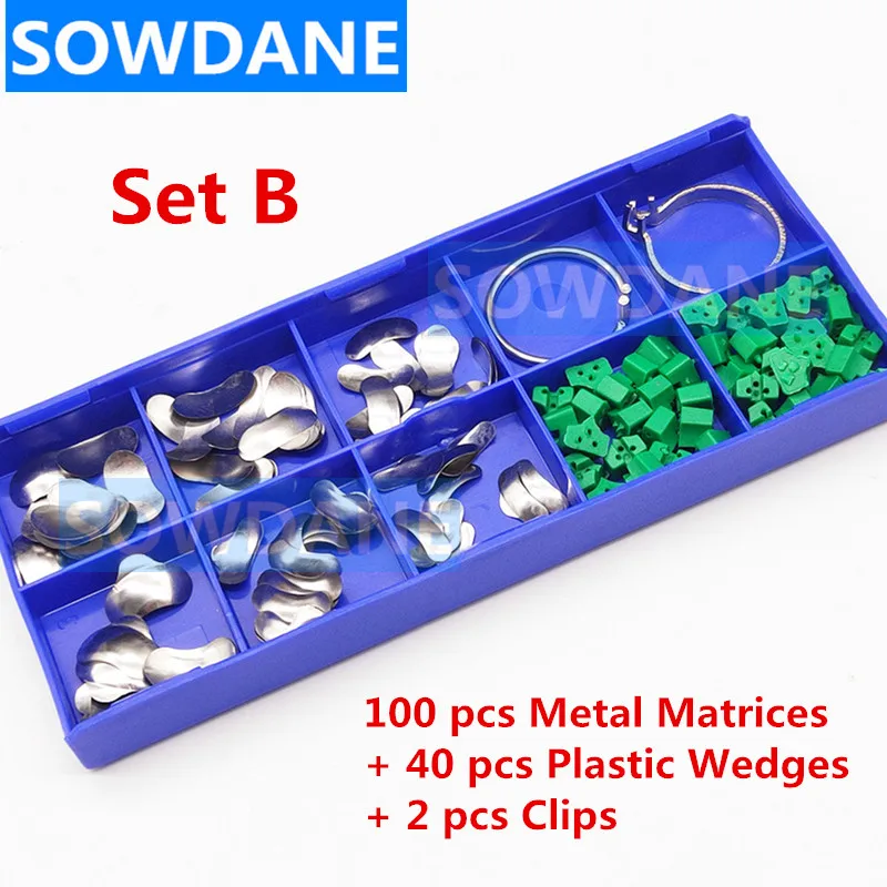 100 шт./компл. стоматологические секционные Контурные матрицы матричное кольцо