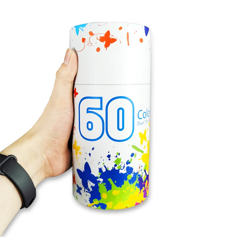 60 цветов с двумя наконечниками ручки-маркеры цветные художественные маркеры