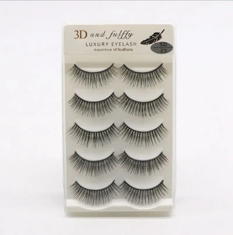 Новинка 5 пар 3D ручная работа искусственные ресницы натуральные длинные для