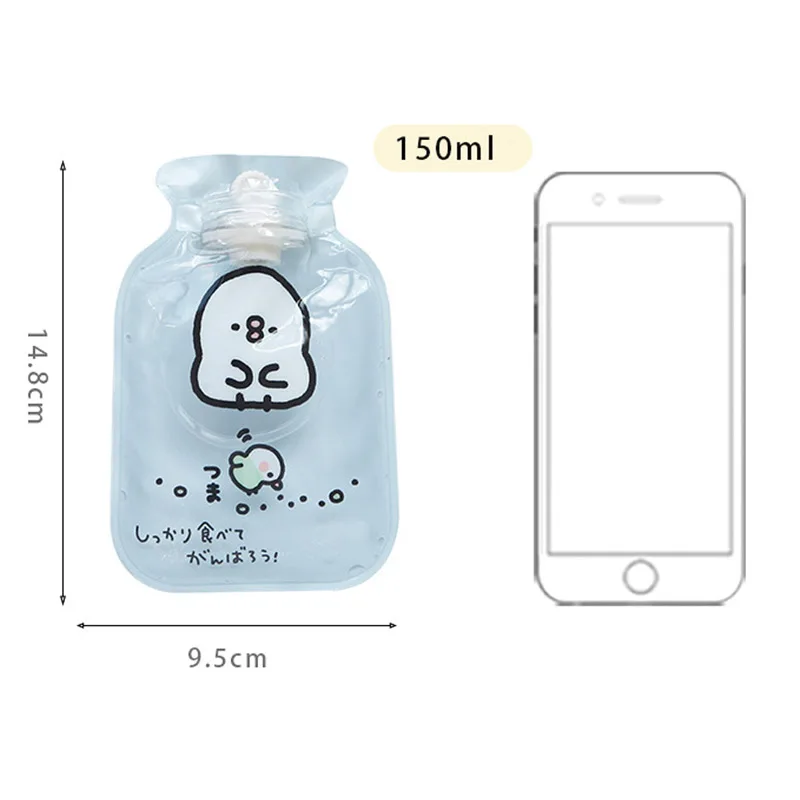

1PCS Portable Transparent Hot Water Bottle Student Hand Feet Warmer Mini Injection Hot Water Bags Household Warming Products