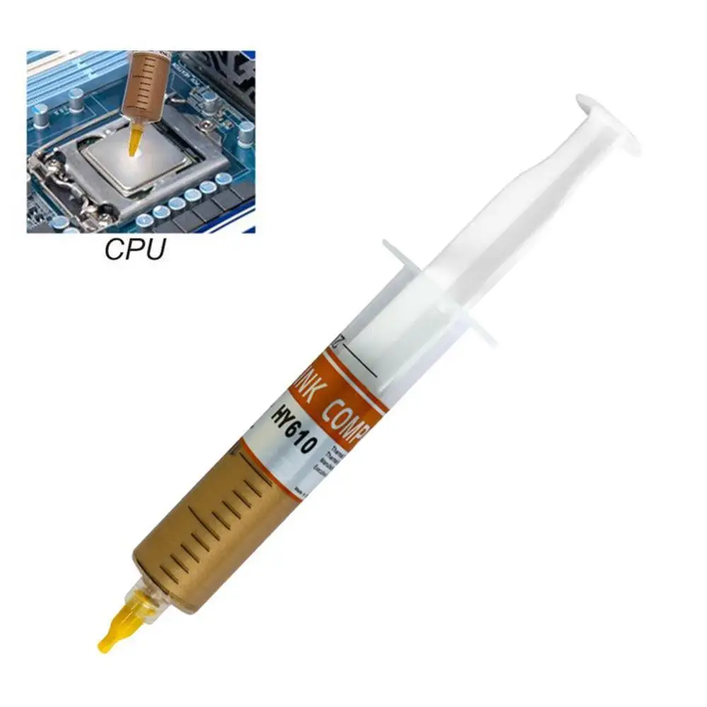 

HY610 20ML graphics card computer thermal grease CPU silicone thermal grease needle LED tube cooling paste A0T2