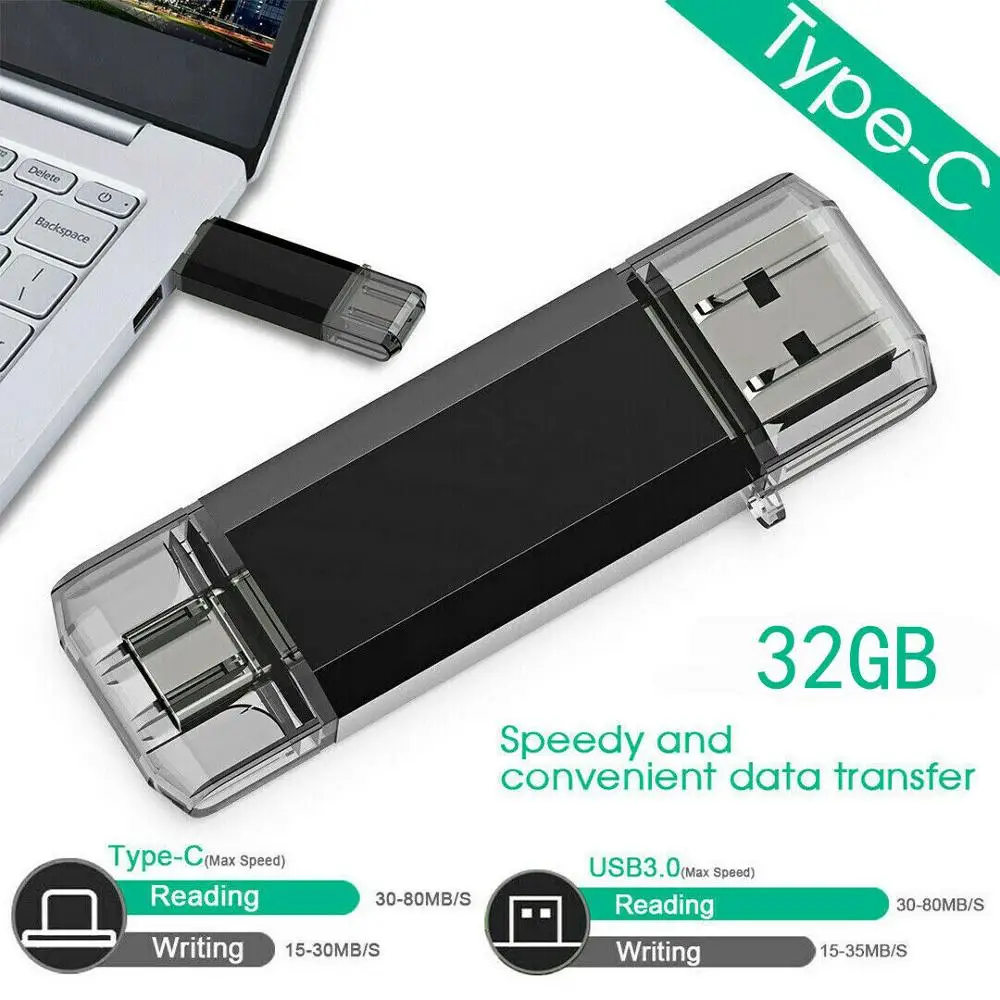 Флэш накопитель OTG USB 3 0 Type C объемом 16/32/64 ГБ для ПК Android Samsung Huawei Xiaomi|USB