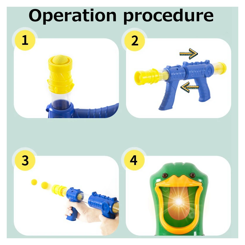

Novel Shooting Toys Shooting Duck Air-powered Gun Soft Bullet Ball Electronic Scoring Game Kids Birthday Gift