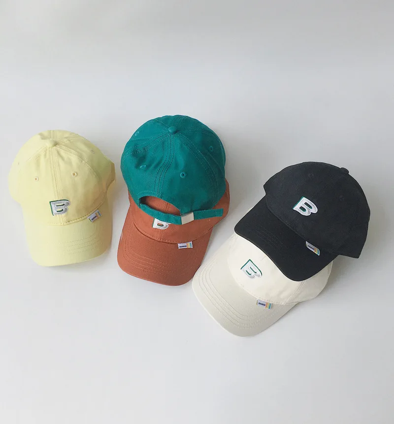 

Autumn Children Cap Letter B Boys Girls Baseball Caps 2 3 4 5 Years Kids Snapback Hats Adjustable Cotton Casual Unisex Hat