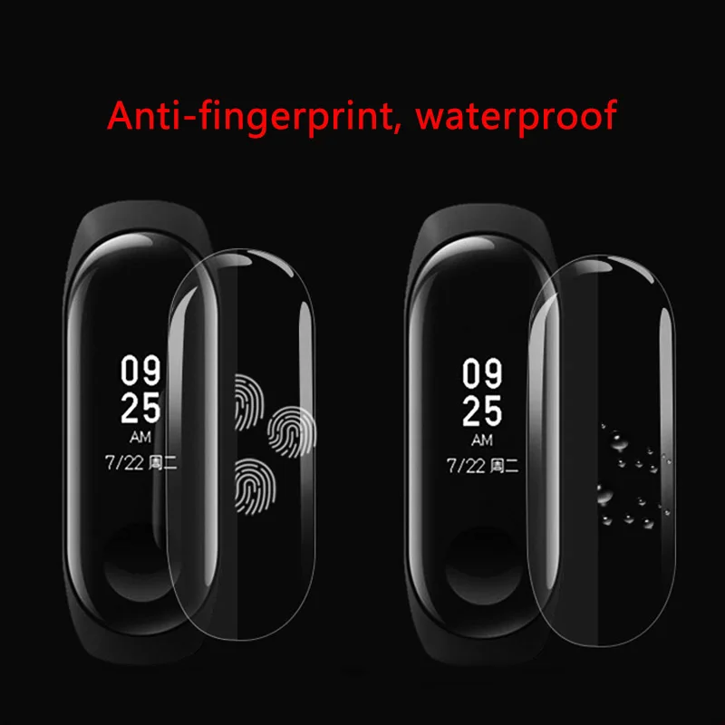5 шт. M3 пленка экранная лента mi Band 3 Закаленное стекло протектор с отверстиями для Xiao mi